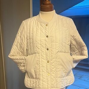 Banana Republic Women's Quilted Puffer Jacket - Cream